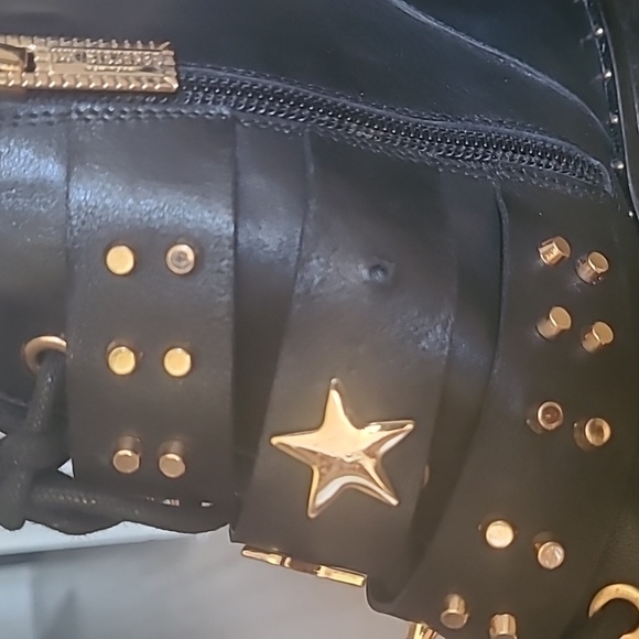 Ivy Kirzhner Steampunk Studded Ankle Boots Leopard Pointed Booties Sz 37/US 6.5 - Picture 11 of 11